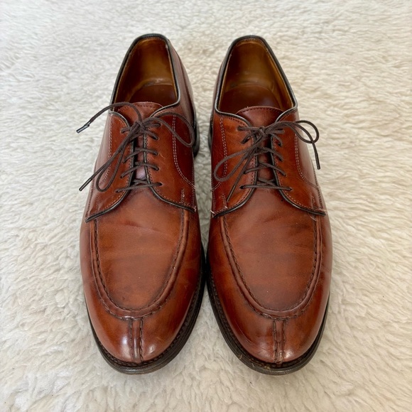 Allen Edmonds Bradley 1530 Brown Leather Split Toe Oxfords Shoes Size 9.5 D